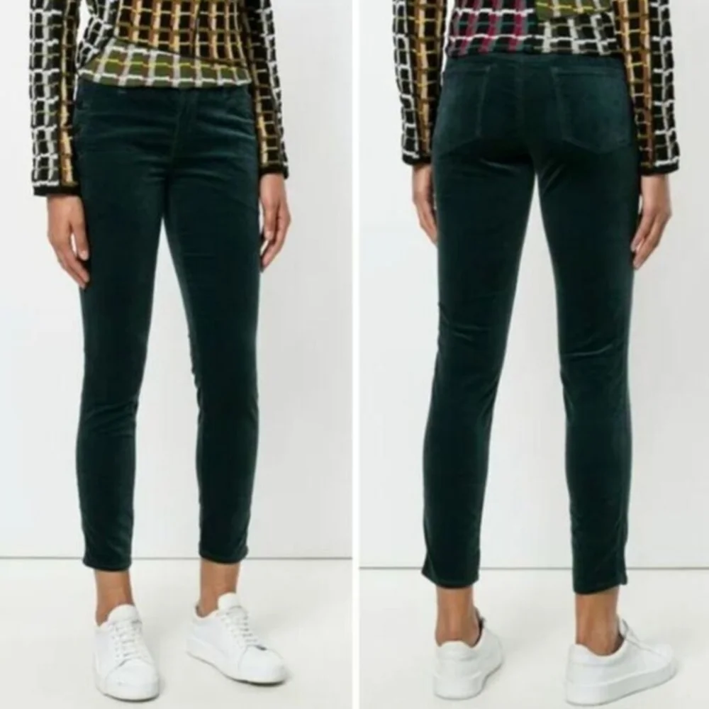 J Brand Zion Mid-Rise Velvet Skinny Jeans in Moorland - Size 27 - NWT